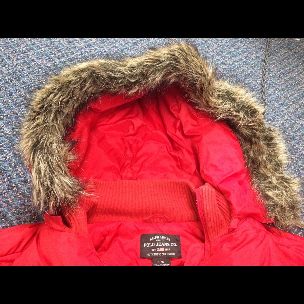 Polo Ralph Lauren Women’s Hooded Puffer Large - Picture 4 of 8